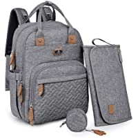 Mochila Cambiador- Mochila Pañalera Grande de Dikaslon Bolsas Multifuncionales para Bebés con Cambiador Portátil…